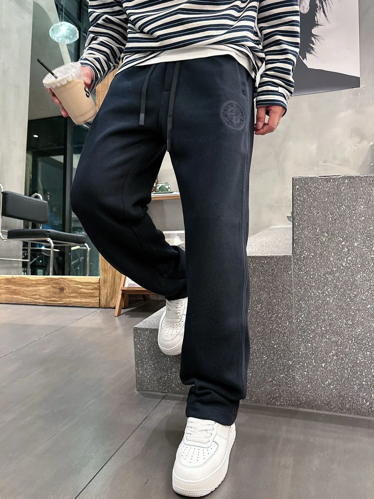 P300 NEW2025 Autumn and Winter New Casual Pants Exclusive Customized Fabric Color: Black and Blue SIZE: M-4XL